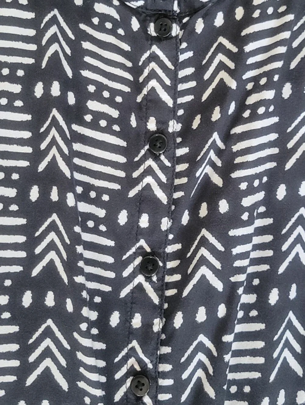 Old Navy Print Jump Rayon Black White Geometric Jumpsuit Girls Sz L (10-12) Boho